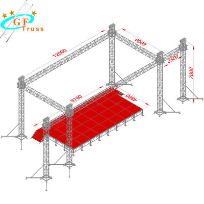 Σύστημα ζευκτόντων στεγών σκηνών L15*W10*H8M W2M για την υπαίθρια συναυλία απόδοσης